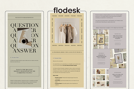 Flodesk Email Newsletter Templates, an Email Template by Branding Babe Co.