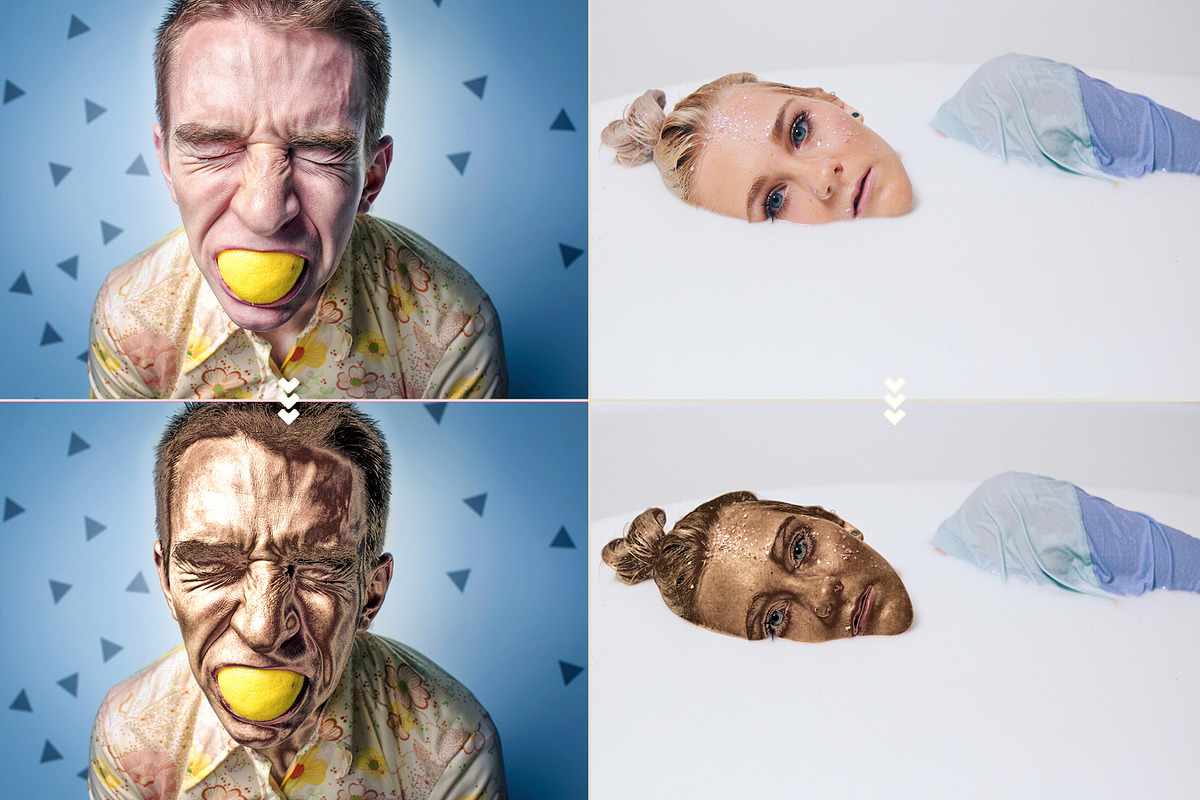 Golden Skin Photoshop Action preview 8