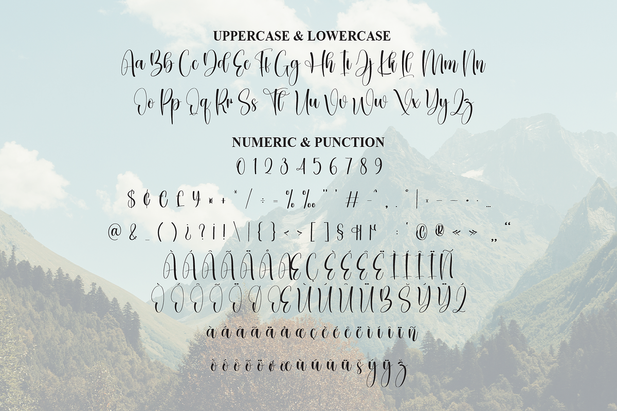 Mountain | Script Font, a Handwritten Font by Scratchones (Photo 7 of 9)