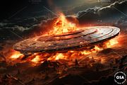 Saucer-Shaped Extraterrestrial UFO, a Technology Illustration by Other Side Art (Thumbnail 7 of 8)