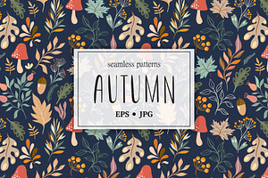 Autumn patterns set