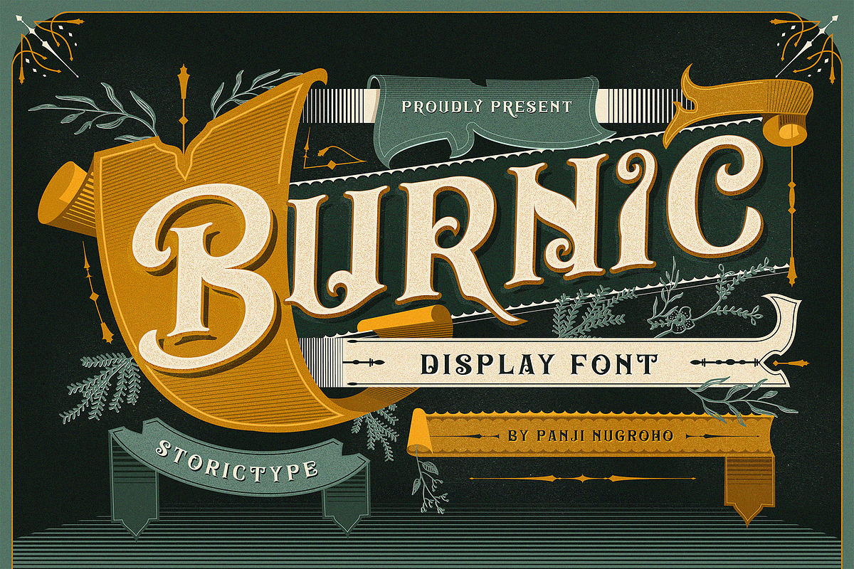 Burnic | Victorian Display Font, a Serif Font by StoricType (Photo 1 of 11)