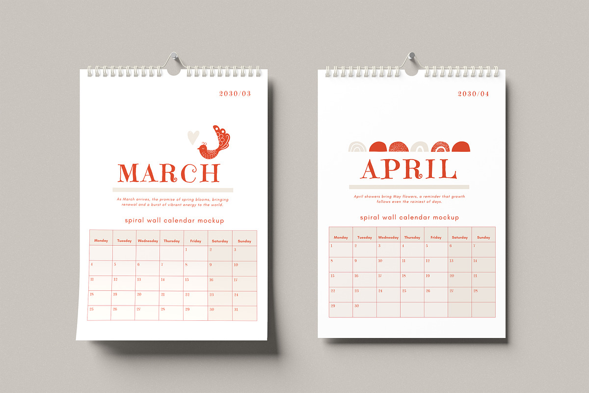 Spiral Calendar Mockup, a Household Mockup by Twins_studio926 (Photo 4 of 5)