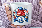 Happy Labor Day Cupcake PNG, an Illustration by CraftArtStudio (Thumbnail 3 of 4)