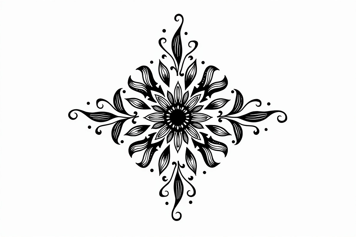 Elegant Floral Mandala Design, an Illustration by balal (Photo 5 of 9)