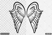 Angel Wings SVG PNG Design Bundle, an Illustration by Actual Pixel (Thumbnail 10 of 12)