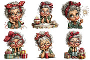 Whimsical Old Lady Birthday Clipart, an Illustration by Craft Nest (Thumbnail 8 of 11)