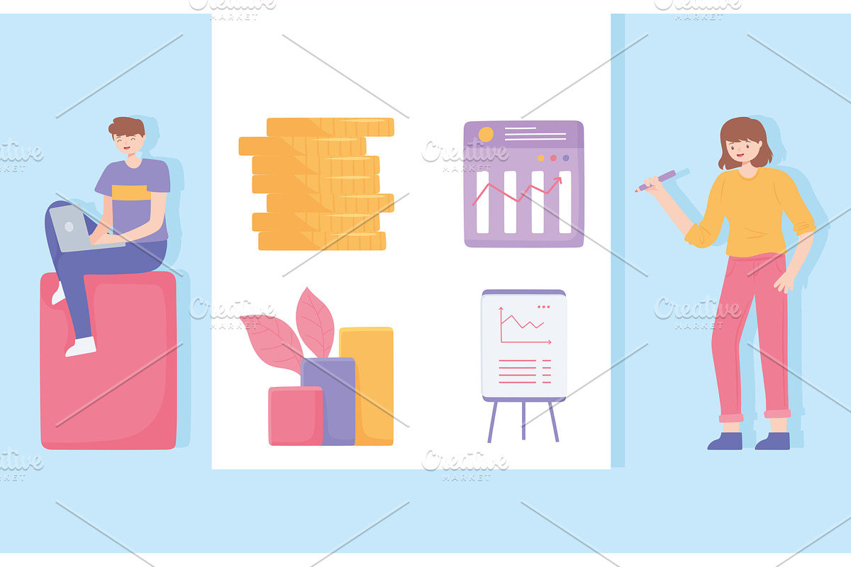 economic strategy people, a Finance Illustration by studiogstock