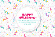 Festive seamless pattern, a Pattern Graphic by kite-kit (Thumbnail 1 of 5)