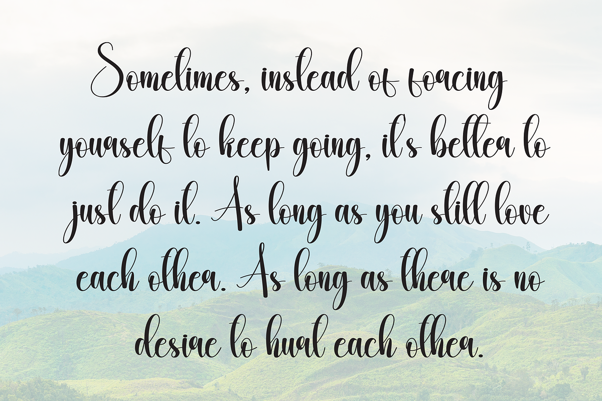 The Mountain | Script Font, a Handwritten Font by Scratchones (Photo 6 of 9)