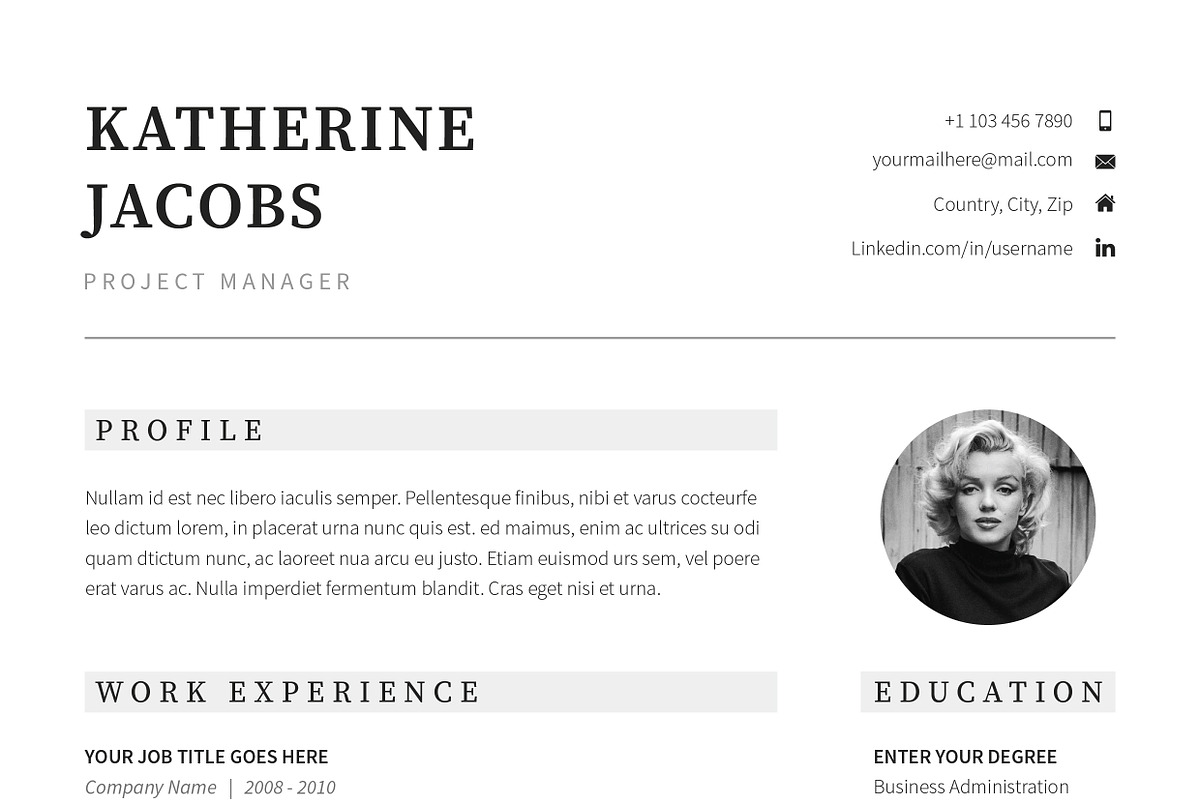 Word Resume & Cover Letter Template, a Resume Template by DemeDesign (Photo 5 of 5)
