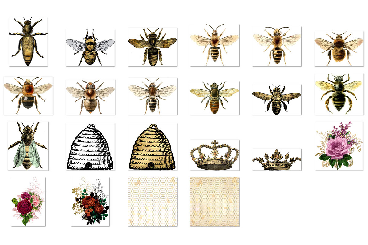 Royal Bees Clipart, an Illustration by Digital Curio (Photo 3 of 3)