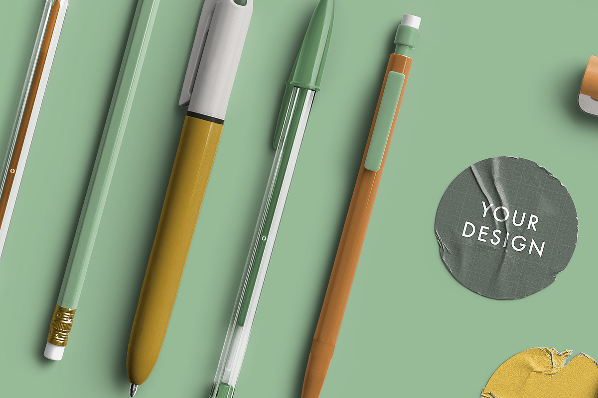 Saffron Markers & Washi Toolkit Pack, a Merchandise Mockup by Custom Scene (Photo 3 of 10)