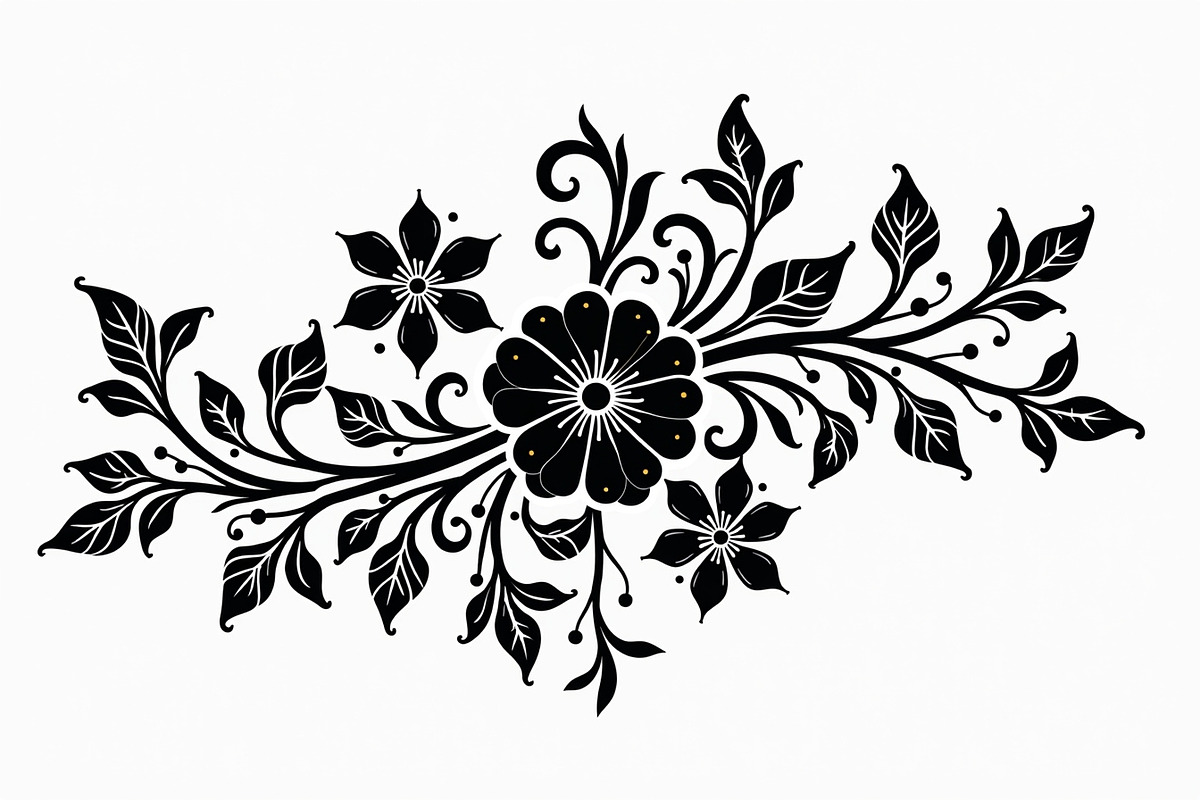 Vintage Flower Ornament Set, an Illustration by Creativeshirt (Photo 3 of 21)