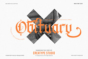 Obituary Decorative Advertisement, a Font by Creatype Studio (Thumbnail 1 of 9)