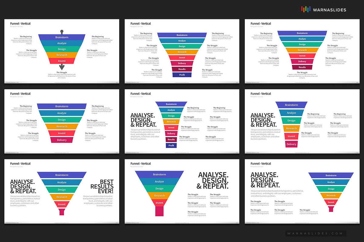 Funnel Diagram PowerPoint Templates, a Presentation Template by Warna Works (Photo 19 of 26)