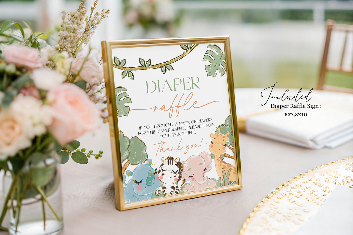 Diaper Raffle Sign and Tickets, an Invitation Template by Digital_Mind (Photo 2 of 4)