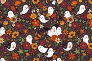Spooky Halloween Floral Patterns, a Seasonal Illustration by StockVerse Creative (Thumbnail 2 of 4)