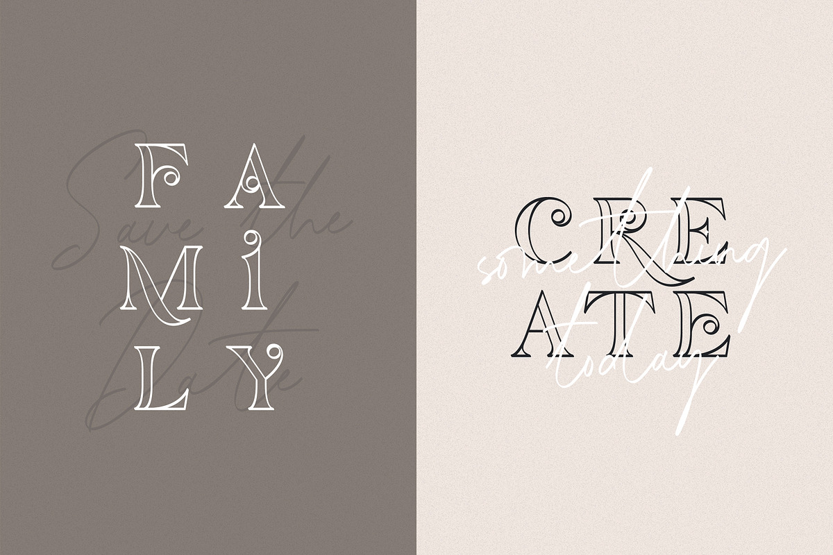 Laura - Font Collection & Logos preview 8