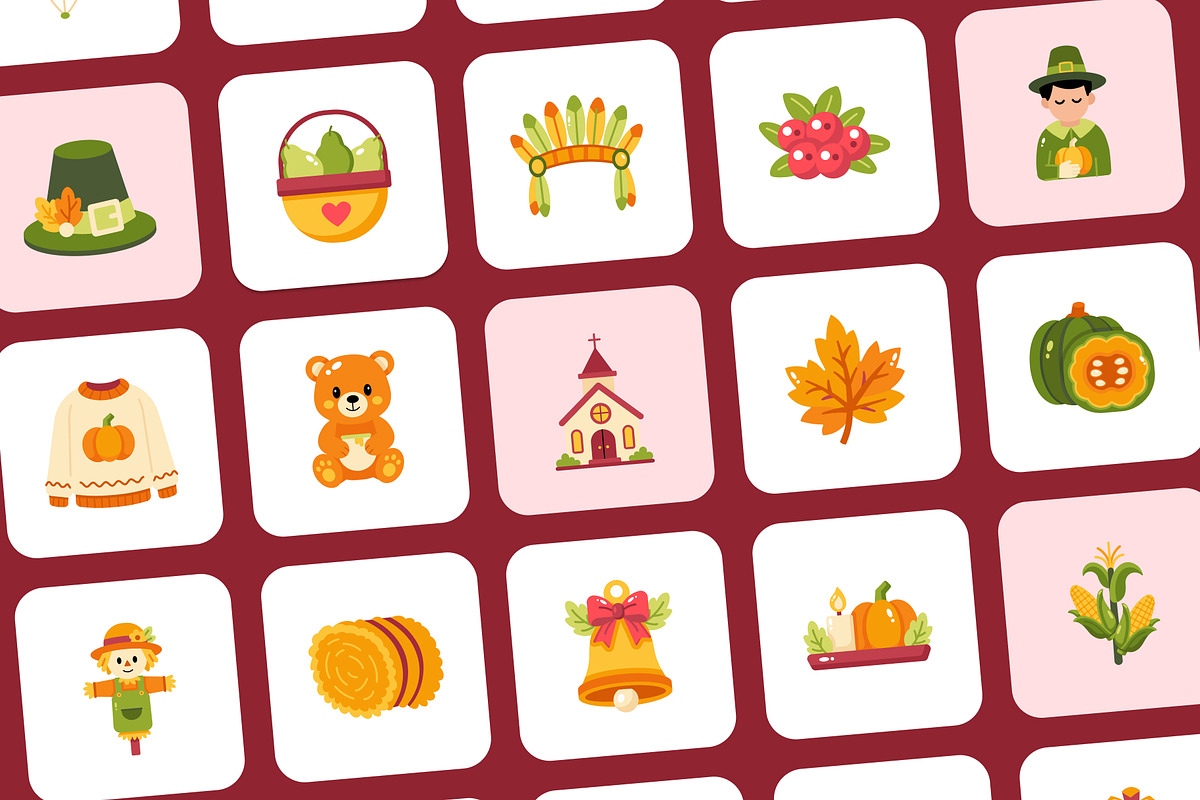 105 Thanksgiving Flat & Bundle Icons, an Emoji Icon by Prosymbols (Photo 8 of 11)