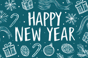 Happy New Year decorations are ready