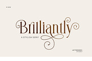 Brilliantly - A Stylish Serif, a Serif Font by Letterhend Studio (Thumbnail 1 of 12)