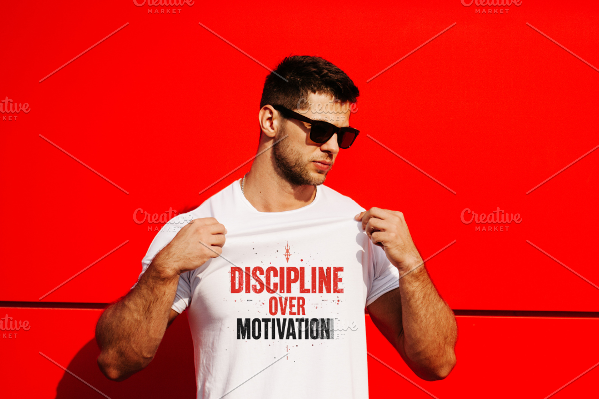 T-Shirt Discipline Over Motivation, an Illustration by Creative design (Photo 1 of 2)