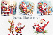 Funny Santa Clipart Bundle., a Seasonal Illustration by GalaDesign03 (Thumbnail 4 of 7)