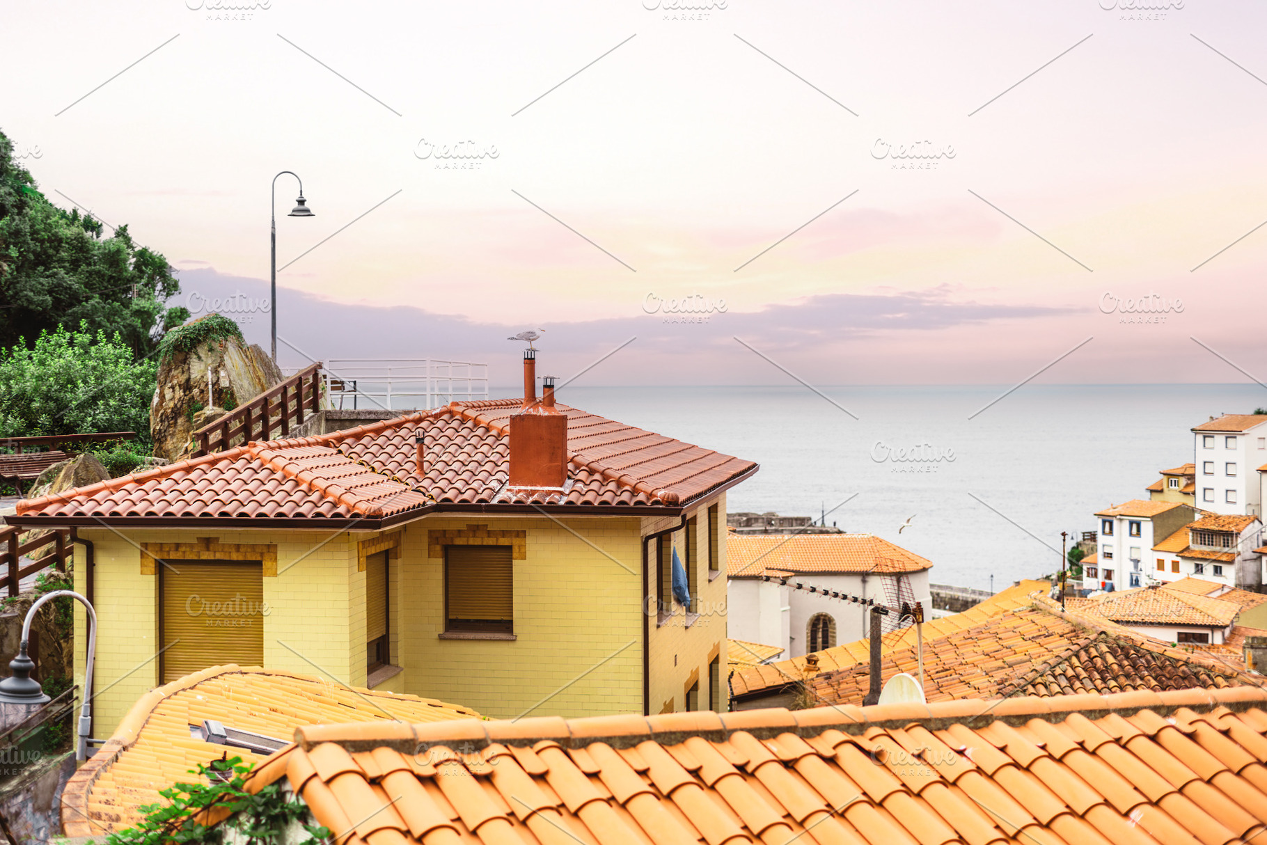 Cudillero sea view roofs, a Wallpaper Photo by SkyNext