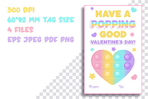 8 Pop It Tags For Valentine's Day