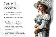 Southern Belle Cowgirls Clipart Set, a Person Illustration by ThatsDesign Art (Thumbnail 2 of 10)