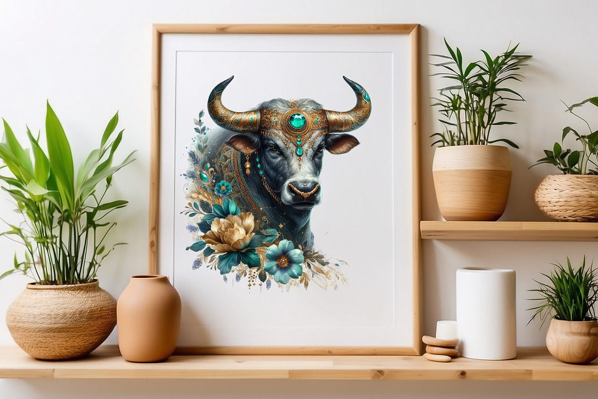 Watercolor Highland Cow PNG Clipart, a Seasonal Illustration by Craft Nest (Photo 6 of 6)