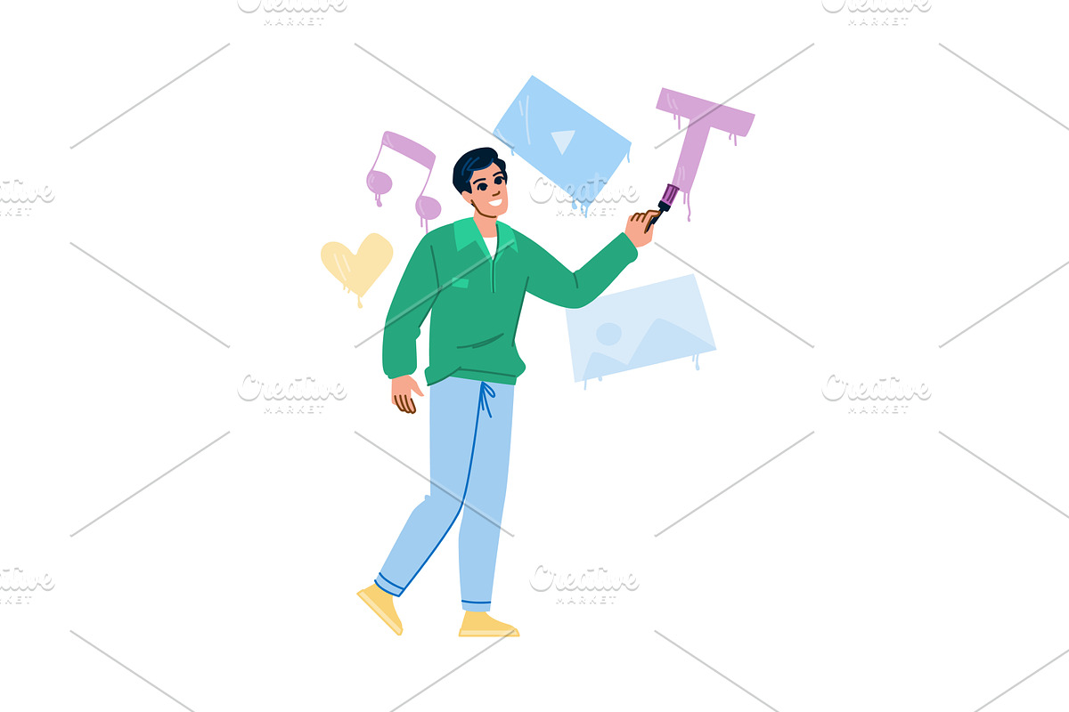 Content creator adding text to, a Technology Illustration by pikepicture