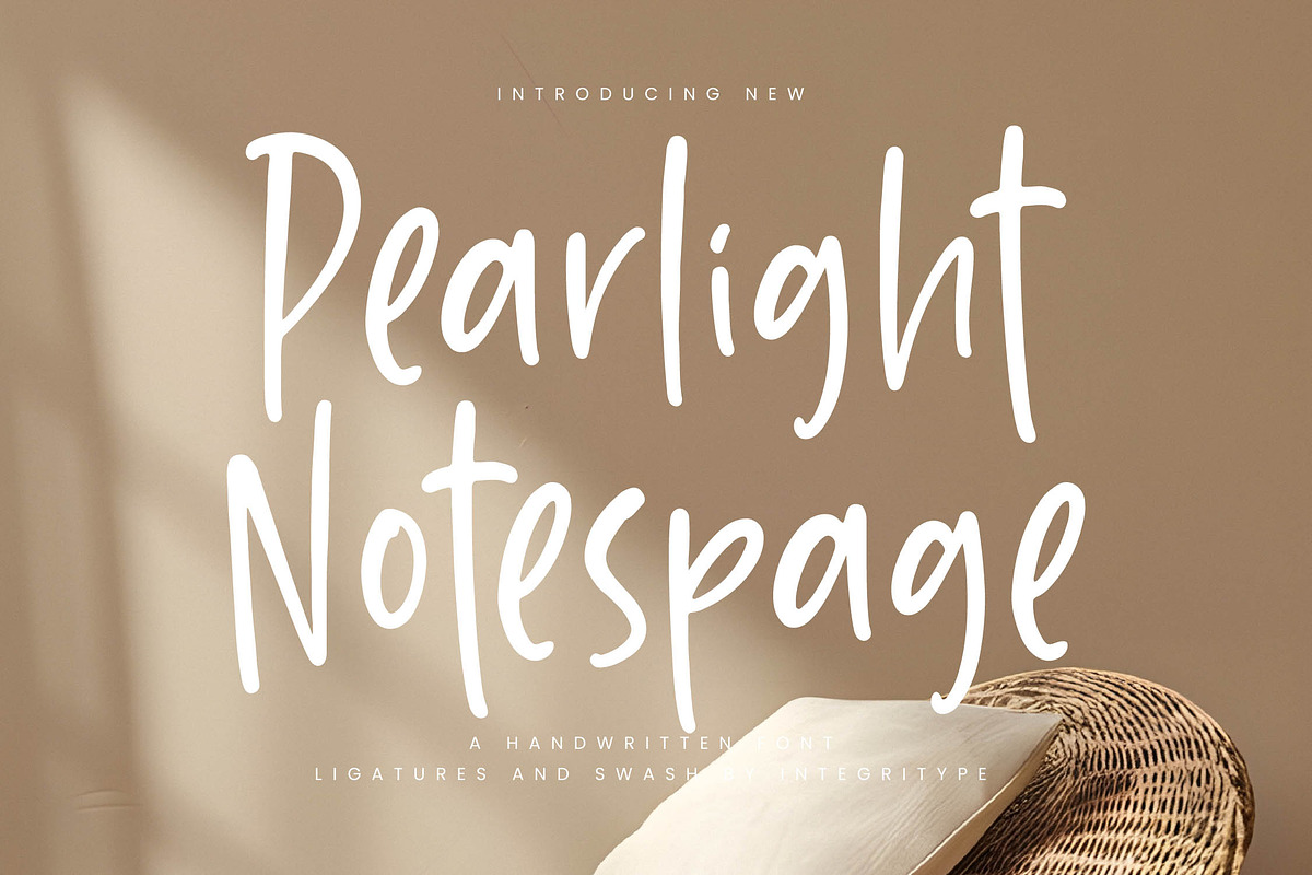 Pearlight Notespage, a Handwritten Font by Integritype Studio (Photo 1 of 15)