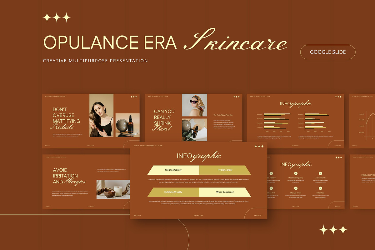 Opulance Era Skincare - Google Slide, a Presentation Template by AQR Studio (Photo 1 of 3)