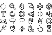 Minimal Line Icons Set, an Illustration by designvectx (Thumbnail 1 of 3)