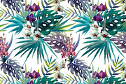 Set of Tropical Floral Patterns, a Pattern Graphic by Lembrik's Artworks (Thumbnail 5 of 7)