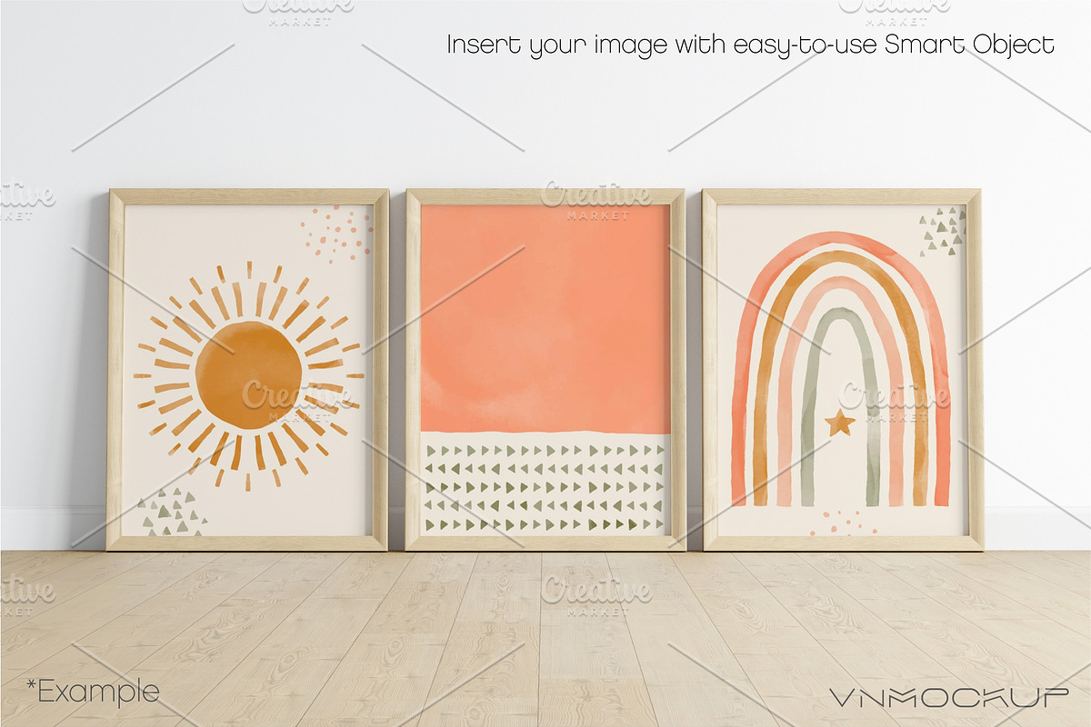 Wood Frames Bundle - 23 Mockups, a Print Template by VNmockup (Photo 2 of 8)