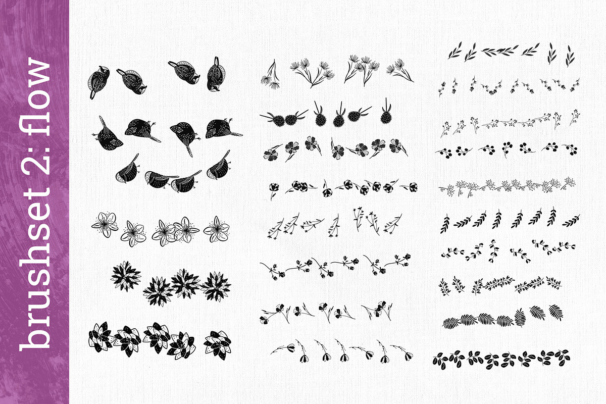 Flora&Bird - Brush Box for Procreate, a Brush Add-On by Gray Cat Graphics (Photo 6 of 10)