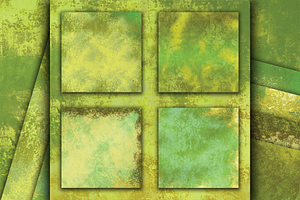 Grunge Lime And Gold Textures Pack