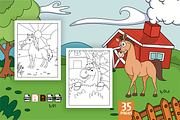 35 Horse Coloring Pages for Kids, an Animal Illustration by MK.CreativeHub (Thumbnail 4 of 4)