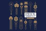 23 Art Deco Vertical Flowers, a Decorative Illustration by Stanislav Kharchevskyi (Thumbnail 1 of 3)