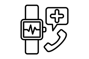 Smart Watch Line Icon, an Icon by Pexelpy