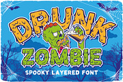 Drunk Zombie, a Font by VozzyStock (Thumbnail 1 of 10)