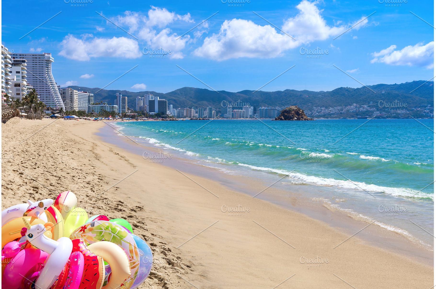 Mexico, Acapulco resort beaches and, a Nature Photo by Web Engine Design