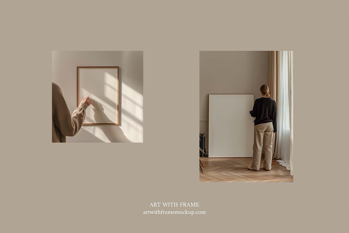 10 Frame Mockups with Person, an Advertising Mockup by ArtwithFrame (Photo 12 of 13)