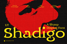 UT Shadigo - A Sharp Display Font