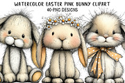 Easter Pink Bunny Clipart, an Illustration by Daily.Designs (Thumbnail 1 of 8)