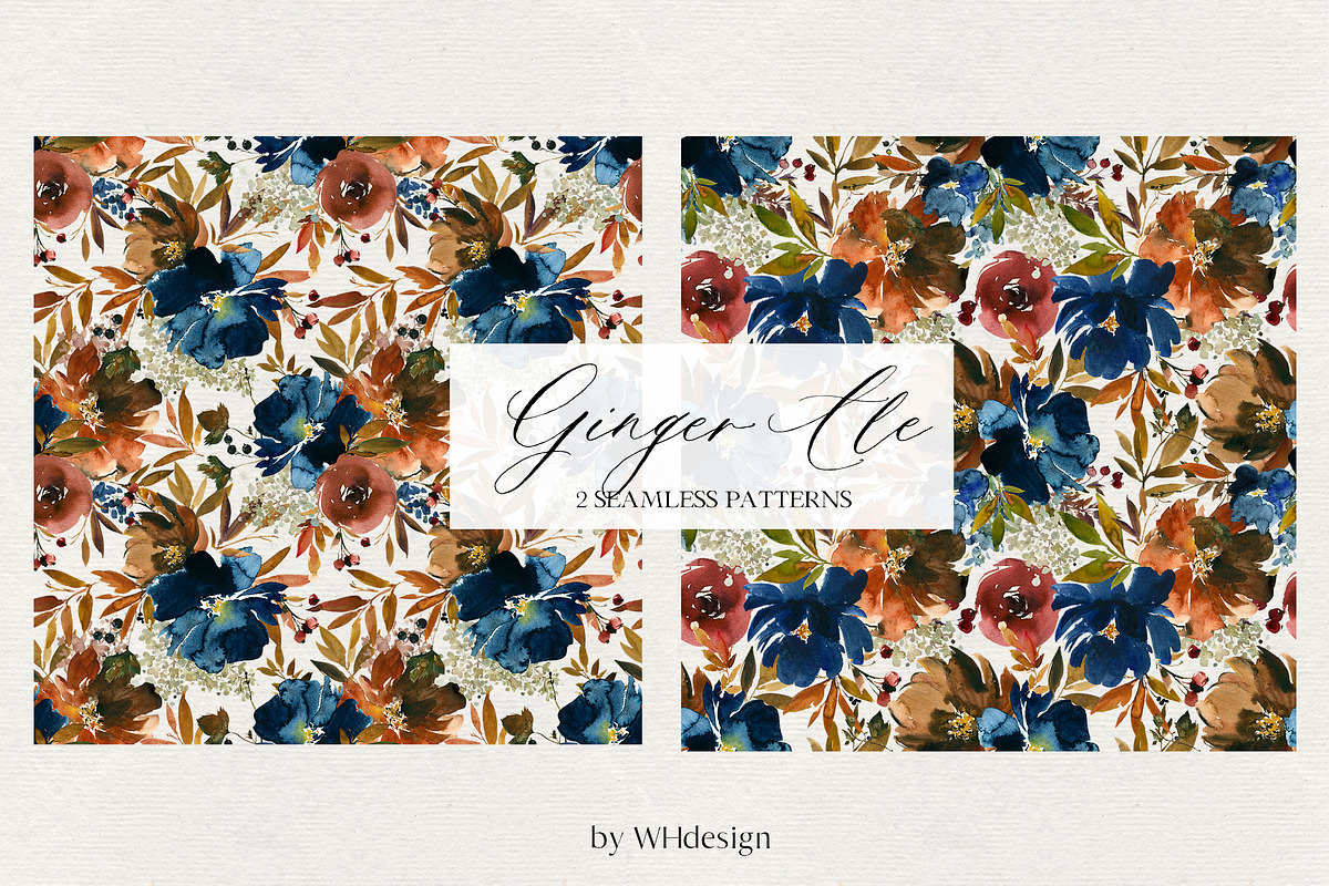 Ginger Ale Watercolor Flowers PNG, a Decorative Illustration by whiteheartdesign (Photo 4 of 7)