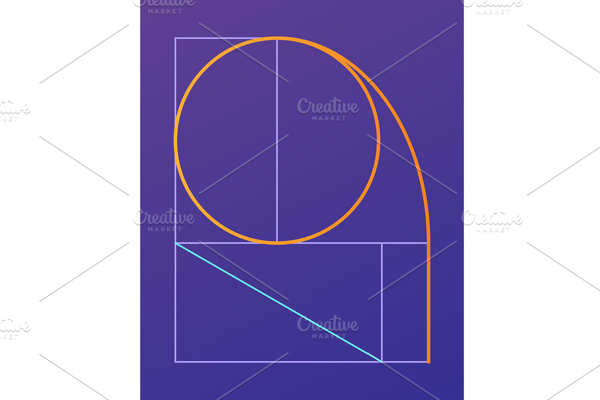 Golden ratio geometric concept, an Illustration by Things for designers